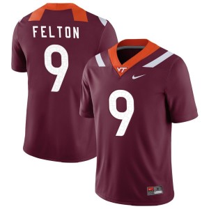Da'Quan Felton Virginia Tech Hokies Nike NIL Replica Football Jersey - Maroon