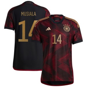 Jamal Musiala Germany National Team adidas 2022/23 Away Authentic Player Jersey - Black