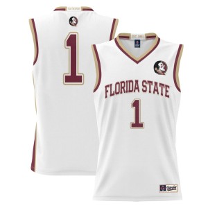 #1 Florida State Seminoles ProSphere Youth Basketball Jersey - White