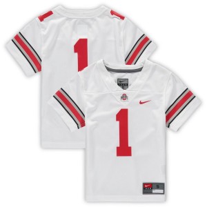 #1 Ohio State Buckeyes Nike Preschool Untouchable Football Jersey - White