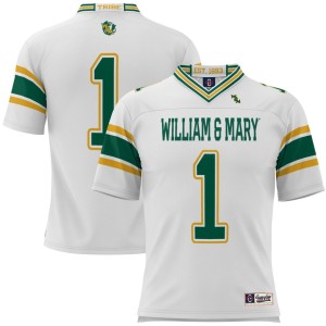 #1 William & Mary Tribe ProSphere Football Jersey - White