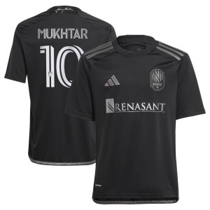Hany Mukhtar Nashville SC adidas Youth 2023 Man In Black Kit Replica Player Jersey - Black