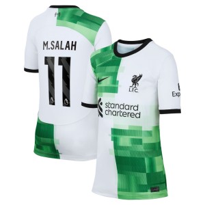 Mohamed Salah Liverpool Nike Youth 2023/24 Away Replica Player Jersey - White