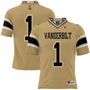 #1 Vanderbilt Commodores ProSphere Football Jersey - Gold