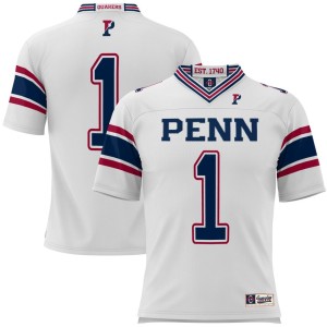 #1 Pennsylvania Quakers ProSphere Football Jersey - White