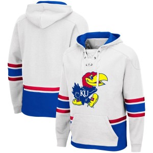 Kansas Jayhawks Colosseum Lace Up 3.0 Pullover Hoodie - White