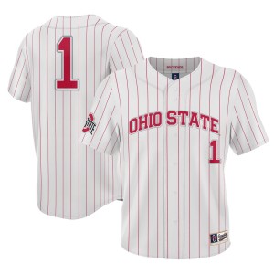 #1 Ohio State Buckeyes ProSphere Baseball Jersey - White