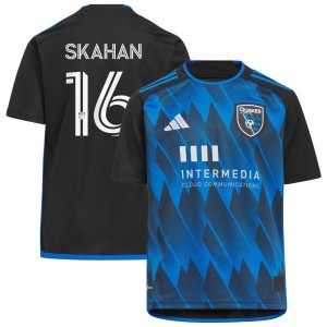 Jack Skahan San Jose Earthquakes adidas Youth 2023 Active Fault Jersey Replica Jersey - Blue