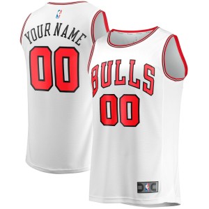 Chicago Bulls Fanatics Branded Youth Fast Break Replica Custom Jersey - Association Edition - White