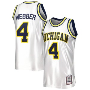 Chris Webber Michigan Wolverines Mitchell & Ness Authentic Jersey - White