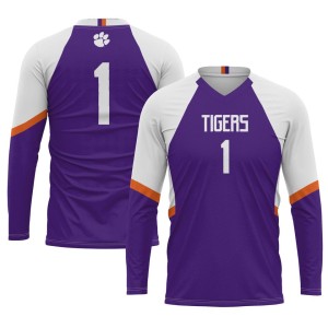 #1 Clemson Tigers ProSphere Youth Women's Volleyball Jersey - Purple