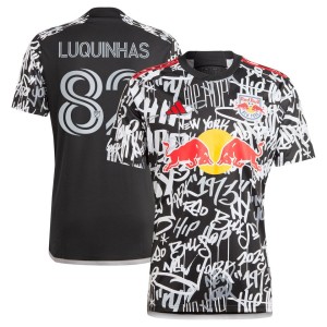 Luquinhas New York Red Bulls adidas Youth 2023 Freestyle Replica Player Jersey - Black
