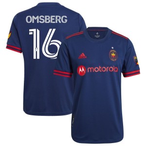Wyatt Omsberg Chicago Fire adidas 2021 Primary Authentic Jersey - Navy