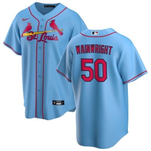 Adam Wainwright St. Louis Cardinals Nike Alternate Replica Jersey - Light Blue