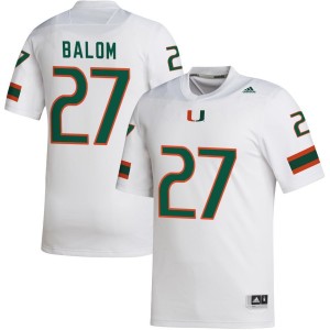 Brian Balom Miami Hurricanes adidas NIL Replica Football Jersey - White