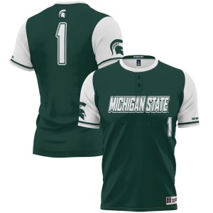 #1 Michigan State Spartans ProSphere Youth Softball Jersey - Green