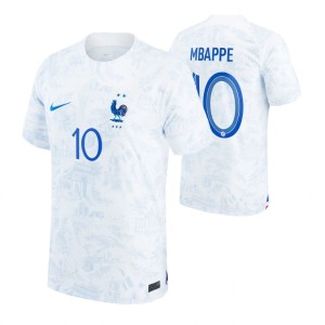 France Kylian Mbappe Away Jersey 2022 World Cup Kit