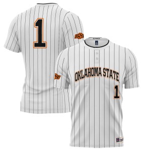 #1 Oklahoma State Cowboys ProSphere Youth Softball Jersey - White