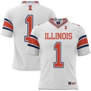 #1 Illinois Fighting Illini ProSphere Football Jersey - White