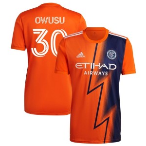 Samuel Owusu New York City FC adidas 2022 The Volt Kit Replica Jersey - Orange
