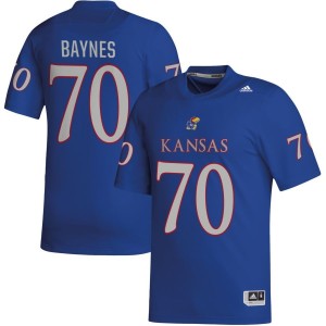 Kobe Baynes Kansas Jayhawks adidas NIL Replica Football Jersey - Royal