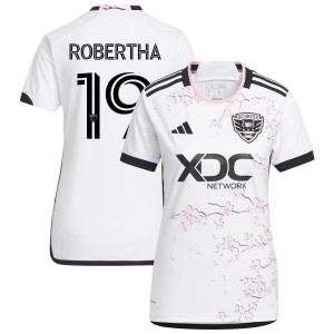Nigel Robertha D.C. United adidas Women's 2023 The Cherry Blossom Kit Replica Jersey - White
