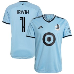 Clint Irwin Minnesota United FC adidas 2021 The River Kit Authentic Jersey - Light Blue