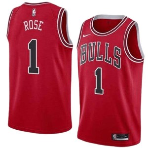 Men's Chicago Bulls Derrick Rose Icon Edition Jersey - Red
