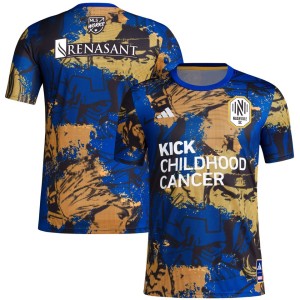 Nashville SC adidas 2023 MLS Works Kick Childhood Cancer x Marvel Pre-Match Top - Royal