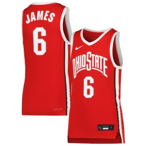 LeBron James Ohio State Buckeyes Nike Youth Replica Basketball Jersey - Scarlet