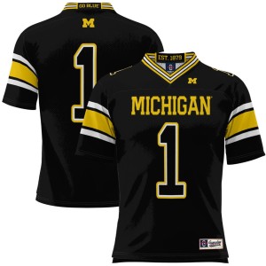 #1 Michigan Wolverines ProSphere Youth Football Jersey - Black