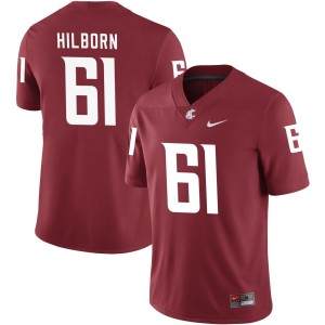 Christian Hilborn Washington State Cougars Nike NIL Replica Football Jersey - Crimson