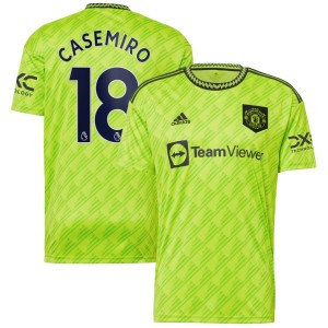Carlos Casemiro Manchester United adidas 2022/23 Third Replica Player Jersey - Neon Green