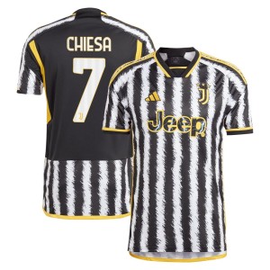 Federico Chiesa Juventus adidas 2023/24 Home Replica Player Jersey - Black