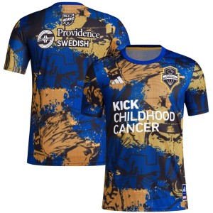 Seattle Sounders FC adidas 2023 MLS Works Kick Childhood Cancer x Marvel Pre-Match Top - Royal