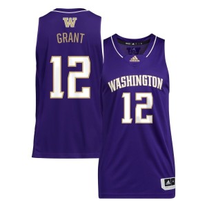 Jackson Grant Washington Huskies adidas Unisex NIL Men's Basketball Jersey - Purple