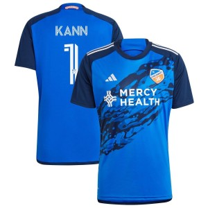 Alec Kann FC Cincinnati adidas 2023 River Kit Replica Jersey - Blue