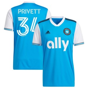 Andrew Privett Charlotte FC adidas 2022 Primary Replica Jersey - Blue