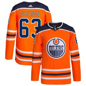 Ben Gleason Edmonton Oilers adidas Home Authentic Pro Jersey - Orange