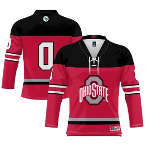 #0 Ohio State Buckeyes ProSphere Youth Women's Hockey Jersey - Scarlet