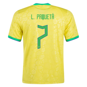 Brazil Lucas Paqueta Home Jersey 2022 World Cup Kit