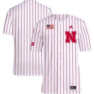 Nebraska Huskers adidas Replica Baseball Jersey - White