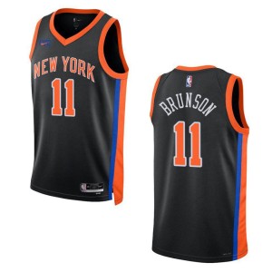 Men's New York Knicks Jalen Brunson City Edition Jersey - Black