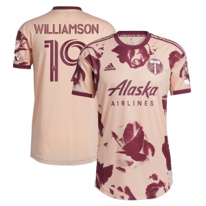 Eryk Williamson Portland Timbers adidas 2023 Heritage Rose Kit Authentic Player Jersey - Pink