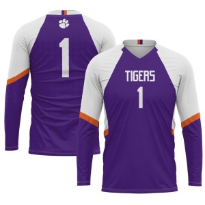 #1 Clemson Tigers ProSphere Unisex Women's Volleyball Jersey - Purple
