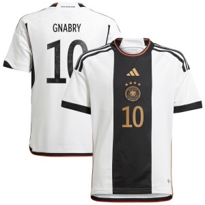 Serge Gnabry Germany National Team adidas Youth 2022/23 Home Replica Player Jersey - White