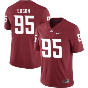 Andrew Edson Washington State Cougars Nike NIL Replica Football Jersey - Crimson