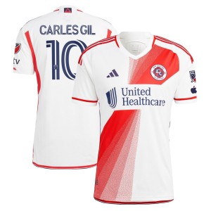 Carles Gil New England Revolution adidas 2023 Defiance Authentic Jersey - White