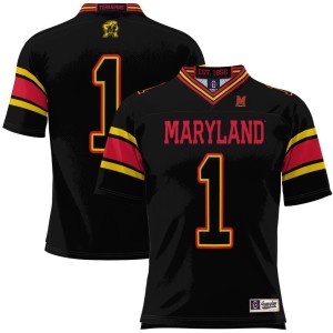 #1 Maryland Terrapins ProSphere Youth Football Jersey - Black