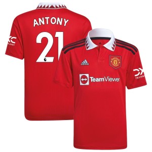Antony Antony Manchester United adidas Youth 2022/23 Home Replica Jersey - Red